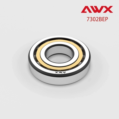 15 derajat Single Row Angular Contact Bearing 7302BEP Disesuaikan Dapat diterima