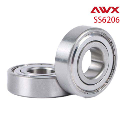 SS 6206-2Z Baja Bantalan Bola Presisi Tinggi Low Friction Pre Lubrication