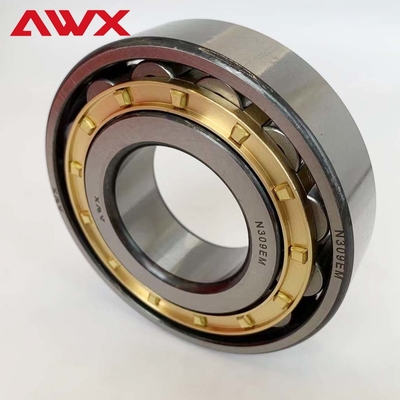 222.25mm OD Kapasitas Plastik Caged / Em Cylindrical Roller Bearing