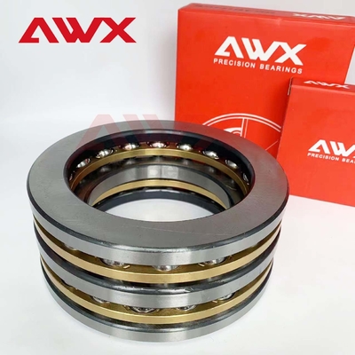 52205 52206 52207 52208 Axial Ball Bearing Interchangeable Precision Steel Untuk Industri